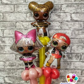Шар - игрушка мини фольга куклы Лол