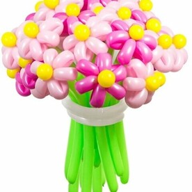 Букет цветов из 15 воздушных ромашек "Барби"