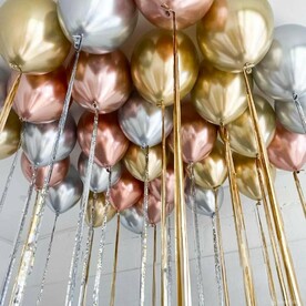 Гелиевые шары под потолок с дождиком