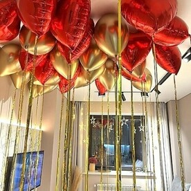 Гелиевые шары под потолок 15 шт