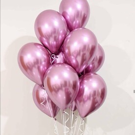 Гелиевые шары хром розовый