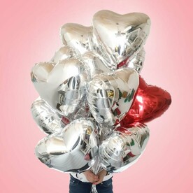 Фольгированные сердца