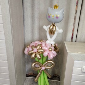 Букет ромашек с Кошечкой принцессой