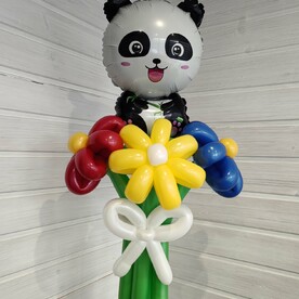 Шар - игрушка мини Панда в цветах