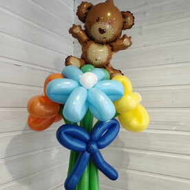 Мини букет с Медвежонком