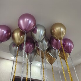 Гелиевые шары под потолок с дождиком
