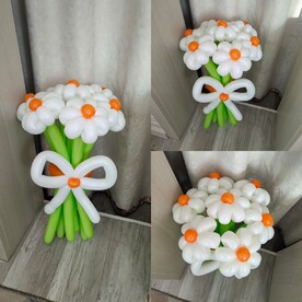 Букет цветов из белых Ромашек