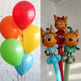 Гелиевые шары + мини фигуры любимых героев