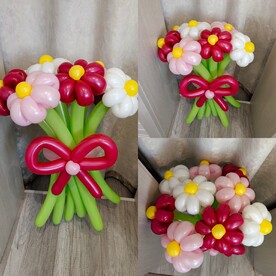 Букет цветов из 9 воздушных Ромашек