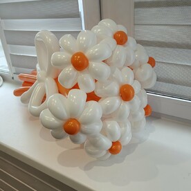 Букет из бело-оранжевых Ромашек