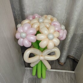 Букет цветов из шаров. Персик и Розовый