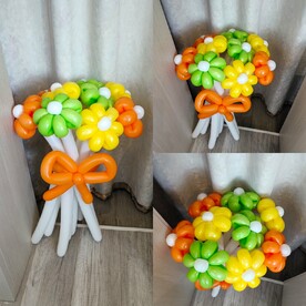 Весенний букет из воздушных Ромашек. Цветы из шаров