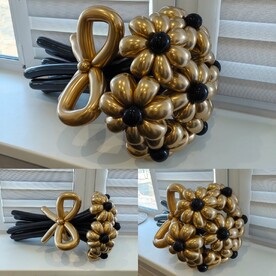 Букет золотистых Ромашек. Цветы из шаров