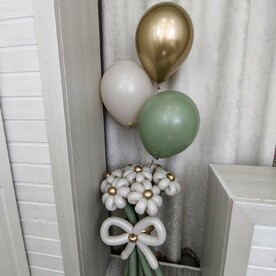 Ромашки из воздушных шаров с гелиевыми шарами. Цветы из шаров