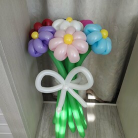 Букет из разноцветных Ромашек с жёлтой серединой