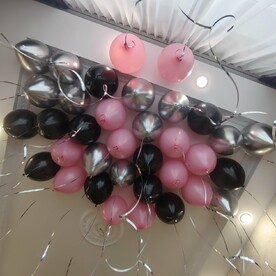 Гелиевые шары под потолок 35 шт