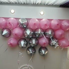 Гелиевые шары под потолок 21 шт