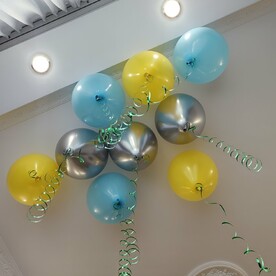 Гелиевые шары под потолок 9 шт. Шары шарики