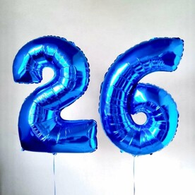 Гелиевые цифры 2 ши Синие 66 см