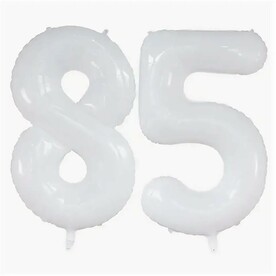 Гелиевые цифры 2 шт Белые 66 см