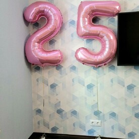 Гелиевые шары 2 шт Розовые 102 см
