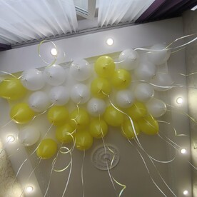 Гелиевые шары под потолок 30 шт