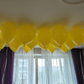 Гелиевые шары под потолок 15 шт