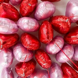 Фольгированные сердца под потолок для любимой