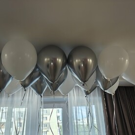 Гелиевые шары под потолок 15 шт