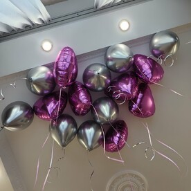 Гелиевые шары под потолок 15 шт