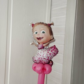 Шар - игрушка мини фигурка Маша с хвостиками