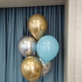 Связка шаров. Латексные и хром. Шары шарики