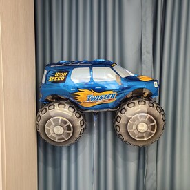 Фольгированный шар Синий Джип