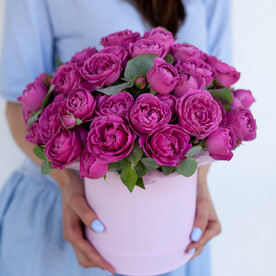 Композиция из пионовидных кустовых роз «Гармония чувств» | Кустовые пионовидные розы