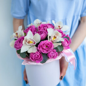 Букет из кустовой пионовидной розы "Счастливый день" | Кустовые розы | Кустовые пионовидные розы