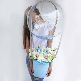 Клубника в шляпной коробке "Восторг" XXL | Клубника в шоколаде