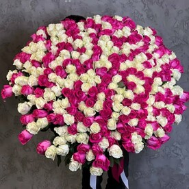 Огромный букет из 301 розы