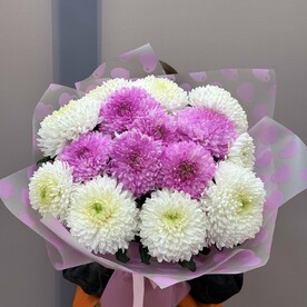 Большой букет хризантем