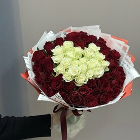 Букет Сердце 55 роз