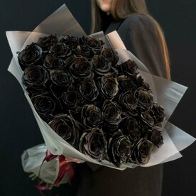 Букет из 31 чёрной розы (мб 126)