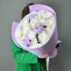 Кустовые хризантемы с сухоцветами