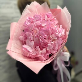 Монобукет с Розовой Гортензией