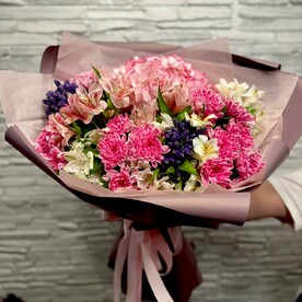 Букет с Гортензией "Волшебный сад"