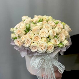 🎁🔥Цветы в коробке роза пионовидная