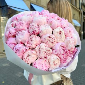 Пионы букет 35 шт "Время любить"