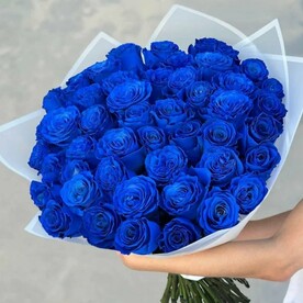 Букет синих роз