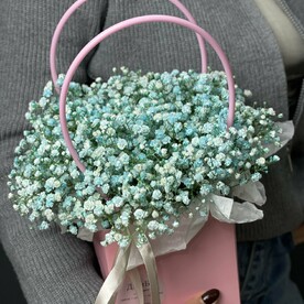 Сумочка с голубой гипсофилой
