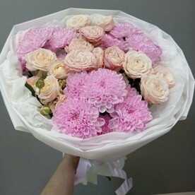 Роза кустовая, Хризантема кустовая, Пленка, Тишью