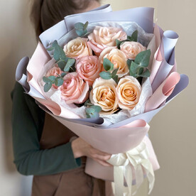 Букет нежных роз « Амелия»