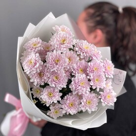 Монобукет из хризантем.Букет 321 Milin bouquet